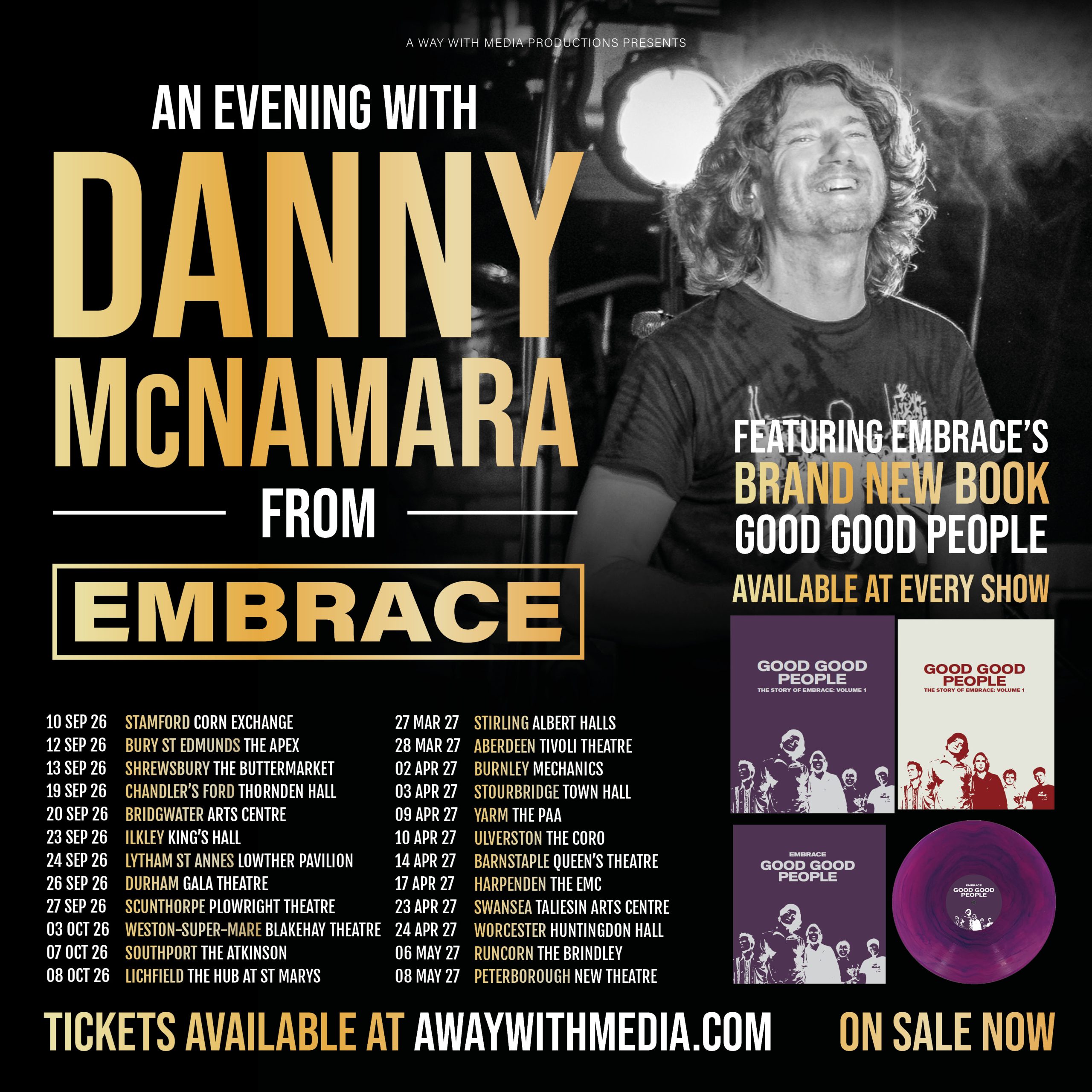 An evening with Danny McNamara of Embrace Poster